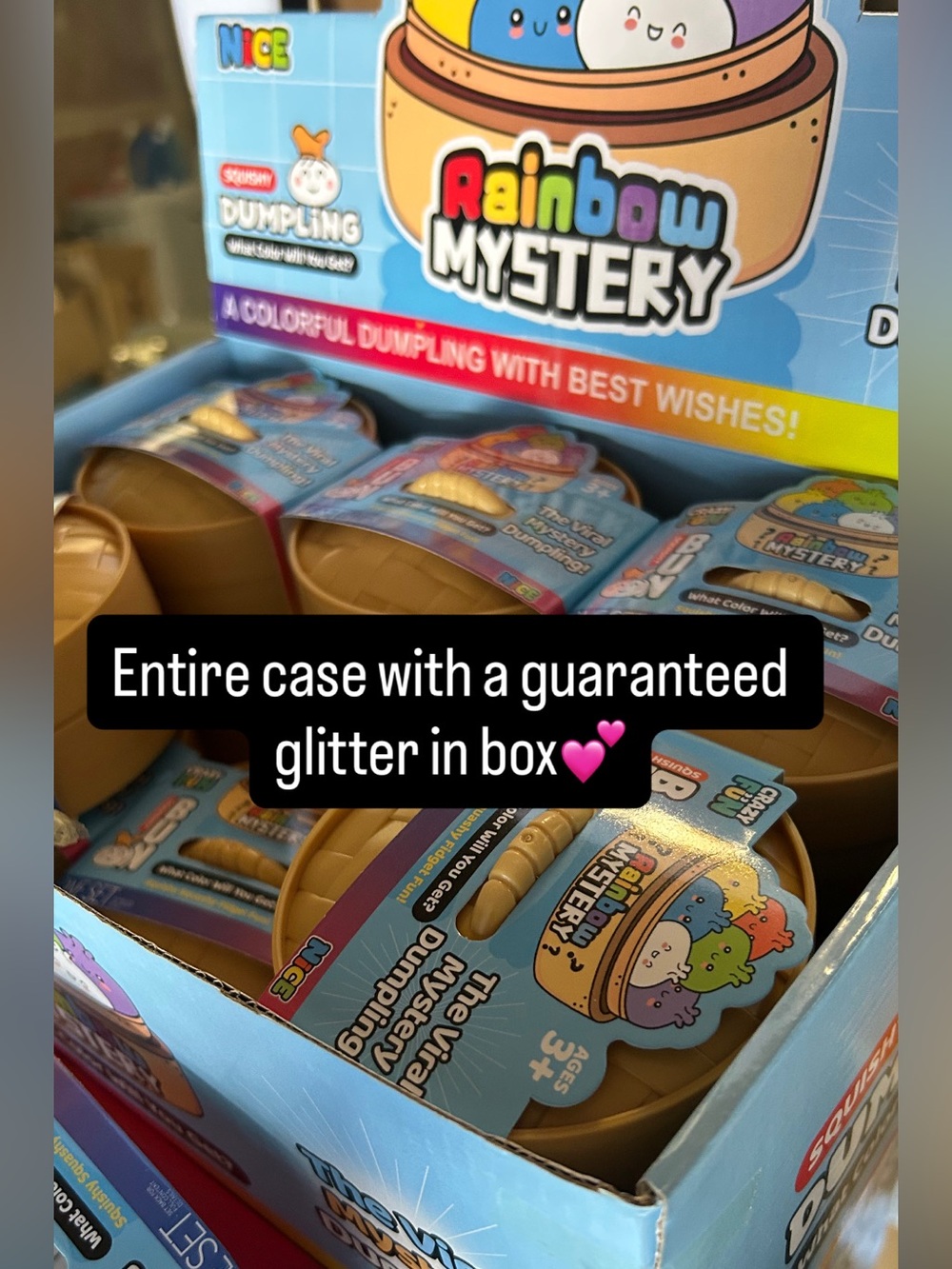 Entire case of 12 dumplings with a guaranteed glitter in box